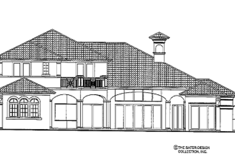 House Design - Exterior - Rear Elevation 3 for Mediterranean House Plan #930-440 - 5 bed, 5.5 bath