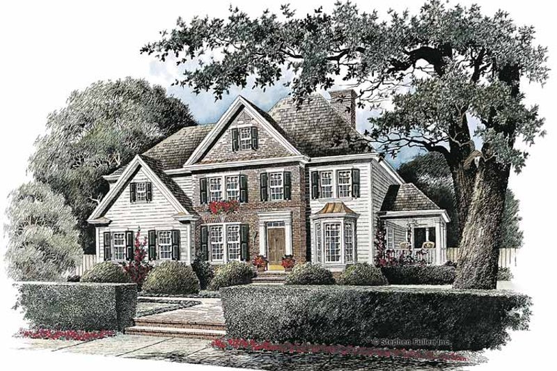 Dream House Plan - Colonial Exterior - Front Elevation Plan #429-115