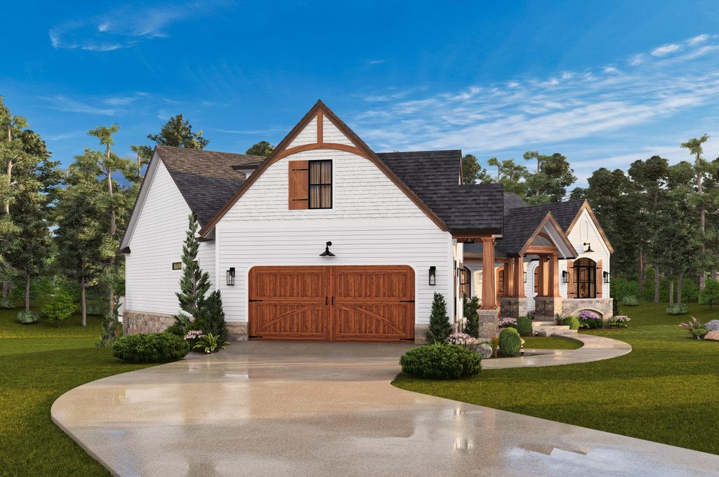 Exterior - Front Elevation 5 for European House Plan #119-428 - 3 bed, 2.5 bath