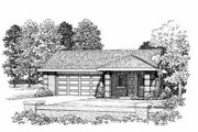 Modern Style House Plan - 1 Beds 1 Baths 321 Sq/Ft Plan #72-283 