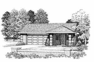 Modern Exterior - Front Elevation Plan #72-283