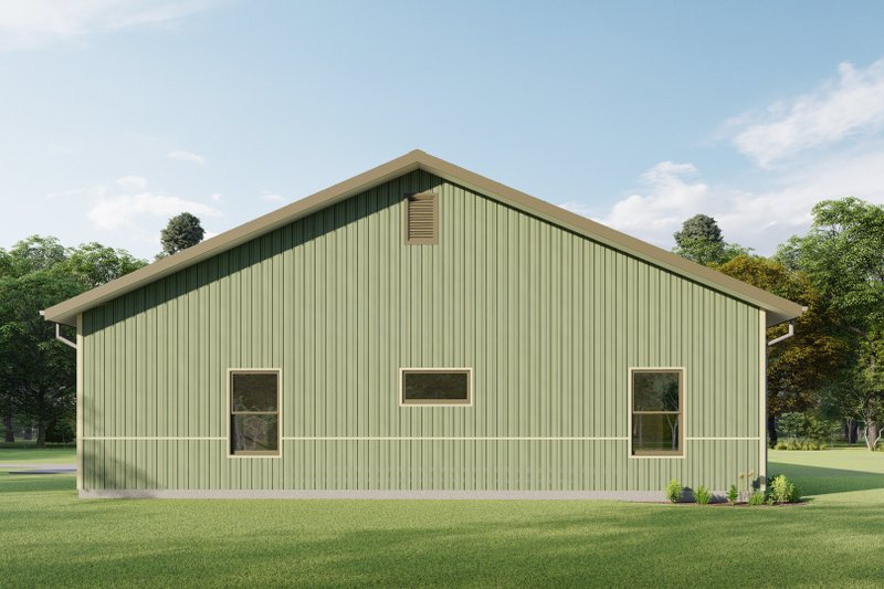 House Plan Design - Exterior - Other Elevation 4 for Barndominium House Plan #1092-33 - 3 bed, 2 bath