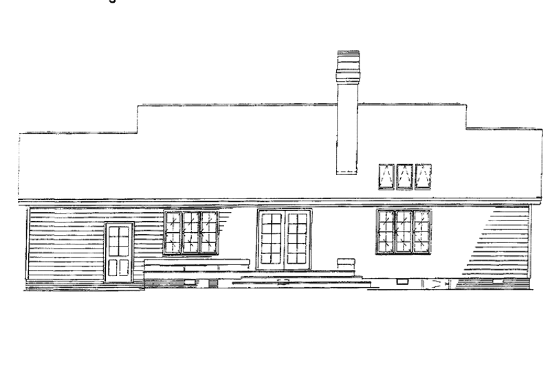 Home Plan - Exterior - Rear Elevation 2 for Country House Plan #929-113 - 3 bed, 2 bath