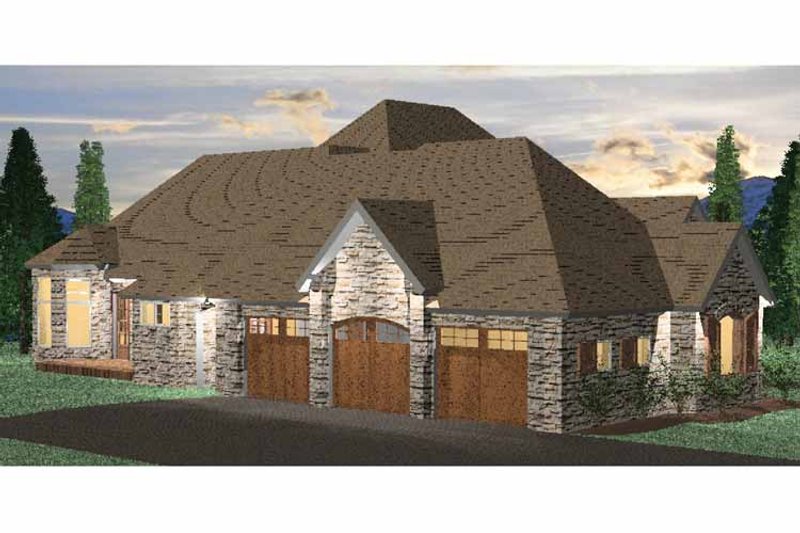 Home Plan - Exterior - Front Elevation 3 for Country House Plan #937-7 - 4 bed, 4.5 bath