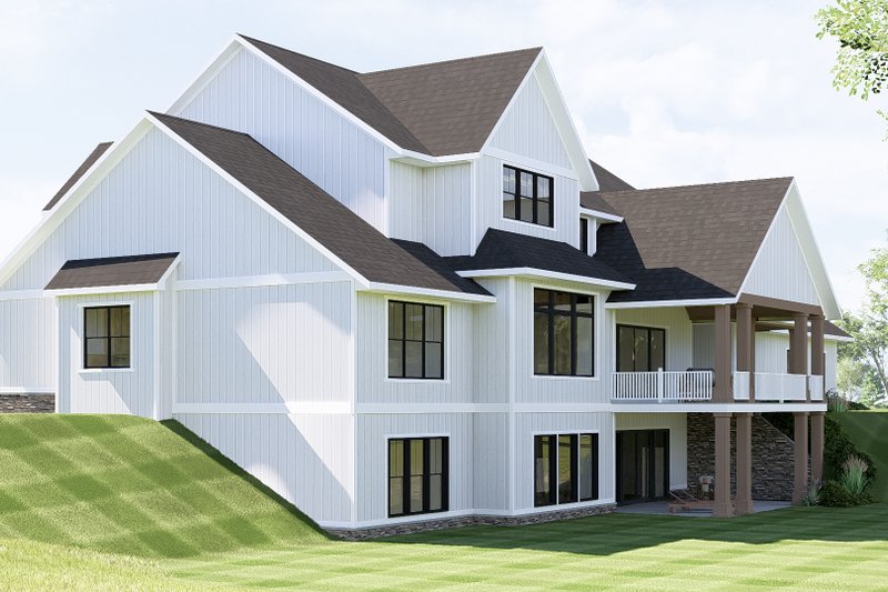 House Plan Design - Exterior - Rear Elevation 3 for Farmhouse House Plan #1064-99 - 5 bed, 4.5 bath