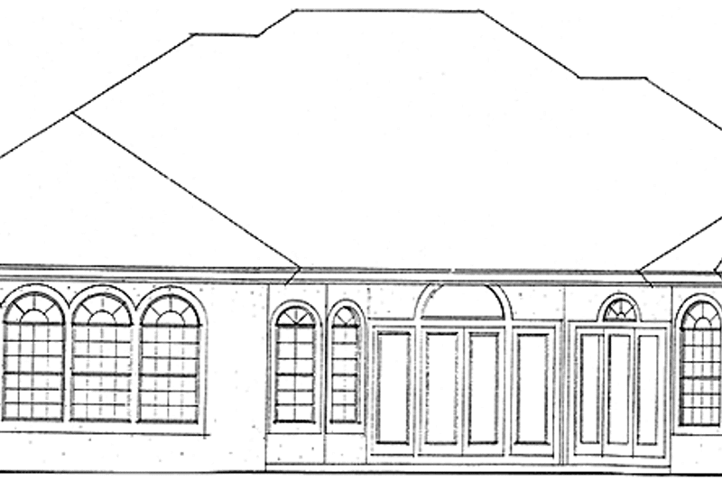 Architectural House Design - Exterior - Rear Elevation for Mediterranean House Plan #1007-9 - 3 bed, 3.5 bath
