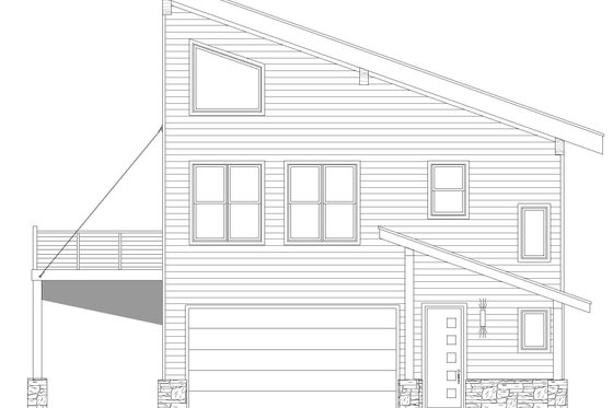 Exterior - Front Elevation 3 for Modern House Plan #932-781 - 2 bed, 2 bath