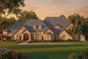European Style House Plan - 4 Beds 3 Baths 3336 Sq/Ft Plan #80-194 Exterior 