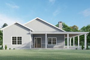 Barndominium Exterior - Front Elevation Plan #1092-39