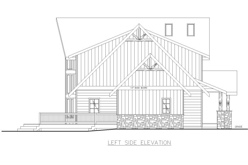 Home Plan - Exterior - Other Elevation for Farmhouse House Plan #117-980 - 6 bed, 5 bath