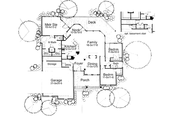 Floor Plan - Main Floor for Country House Plan #120-158 - 3 bed, 2 bath