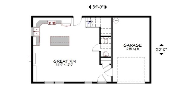 House Blueprint - Contemporary Floor Plan - Main Floor Plan #943-52