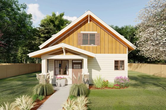 Exterior - Other Elevation for Bungalow House Plan #126-270 - 2 bed, 2 bath