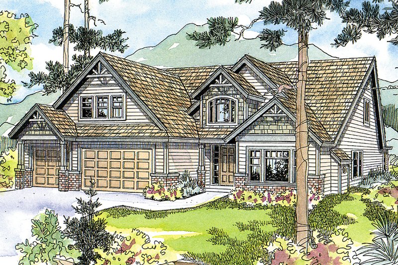 House Plan Design - Craftsman Exterior - Front Elevation Plan #124-513