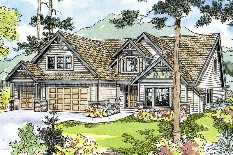 House Design - Craftsman Exterior - Front Elevation Plan #124-513