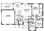 Traditional Style House Plan - 3 Beds 2 Baths 1764 Sq/Ft Plan #46-901 