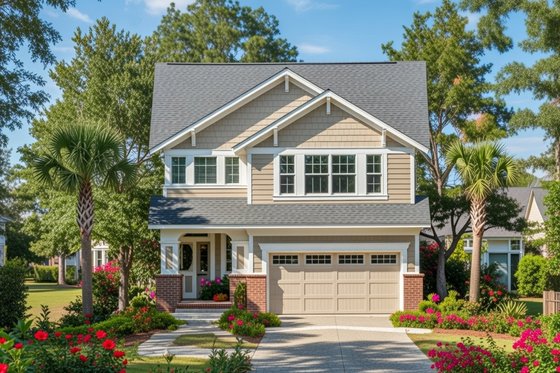 Exterior - Front Elevation 3 for Craftsman House Plan #20-1694 - 4 bed, 3 bath