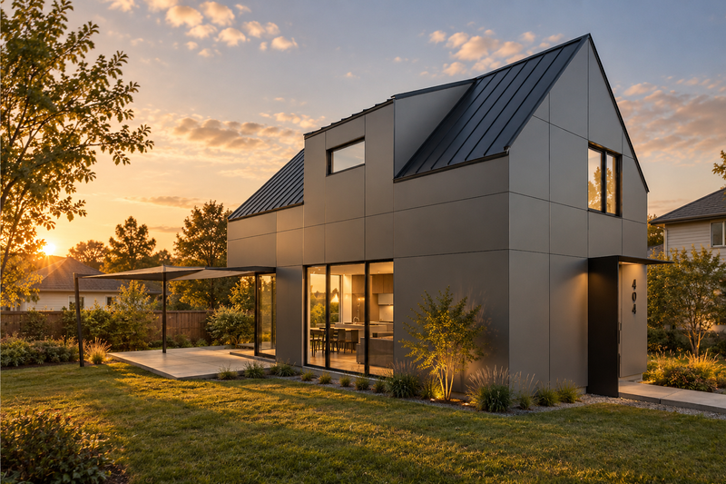 Architectural House Design - Exterior - Front Elevation 3 for Contemporary House Plan #80-232 - 2 bed, 1.5 bath