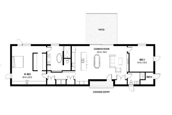 Home Plan - Modern Floor Plan - Main Floor Plan #497-34