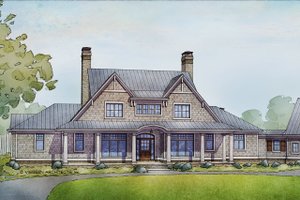 Country Exterior - Front Elevation Plan #928-307