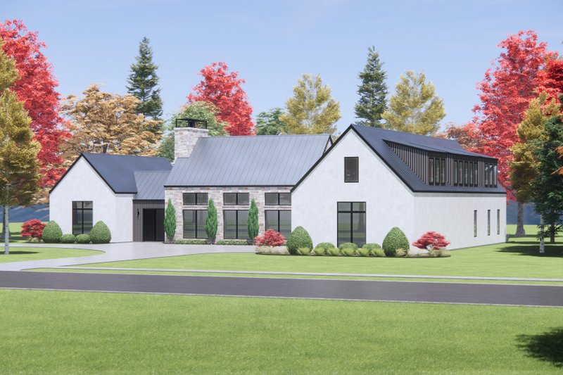 Dream House Plan - Exterior - Front Elevation 4 for Modern House Plan #1096-13 - 4 bed, 4.5 bath