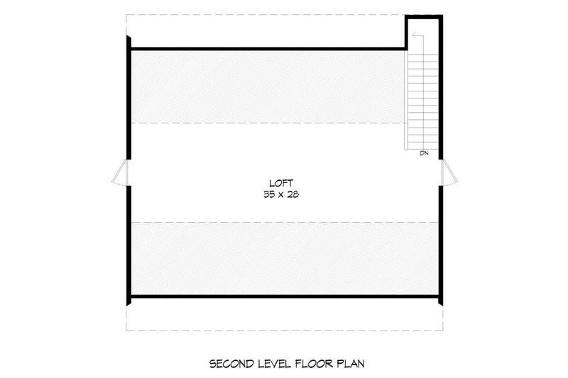 Architectural House Design - Floor Plan - Upper Floor for Country House Plan #932-595, 0 bath