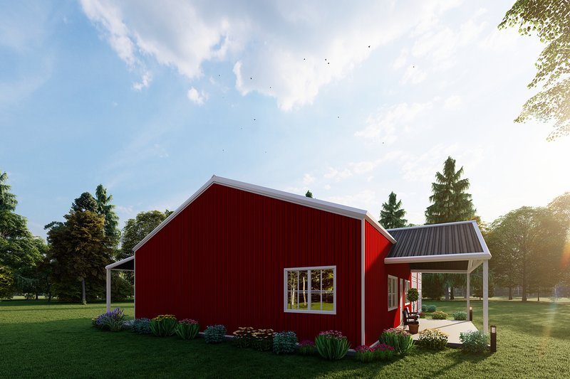 Architectural House Design - Exterior - Other Elevation 1 for Barndominium House Plan #1107-20 - 2 bed, 2 bath