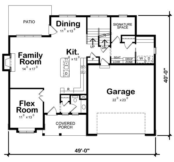 Home Plan - Traditional Floor Plan - Main Floor Plan #20-2279