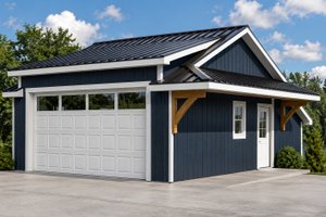 House Blueprint - Exterior - Front Elevation for Cottage House Plan #1064-484, 0 bath