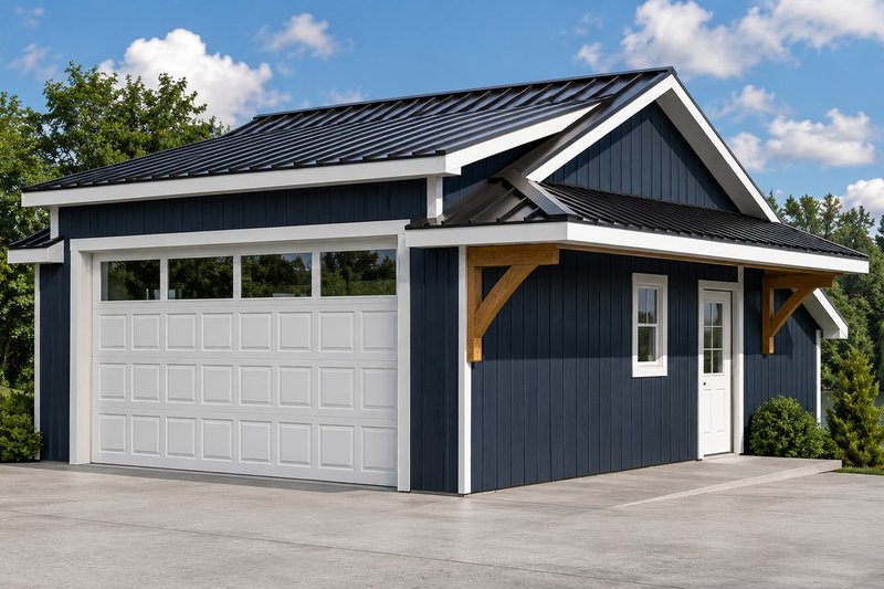 House Blueprint - Exterior - Front Elevation 2 for Cottage House Plan #1064-484, 0 bath