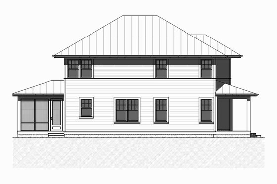Exterior - Other Elevation 1 for Prairie House Plan #901-116 - 4 bed, 3.5 bath