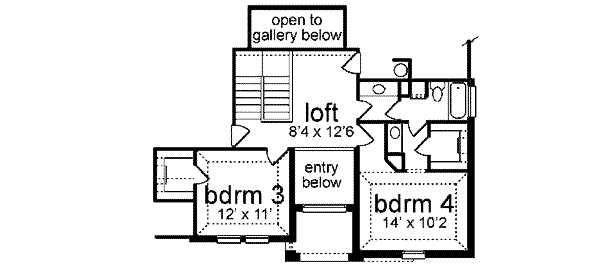 Dream House Plan - European Floor Plan - Upper Floor Plan #84-153