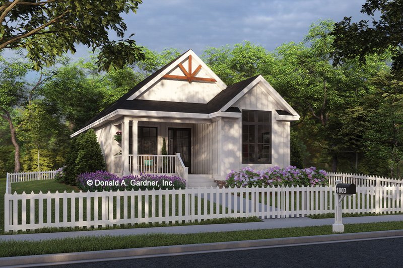 House Blueprint - Farmhouse Exterior - Front Elevation Plan #929-1188