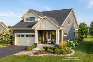 House Blueprint - Craftsman Exterior - Front Elevation Plan #51-1498