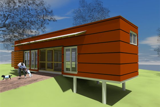 Exterior - Other Elevation for Modern House Plan #450-3 - 1 bed, 1 bath