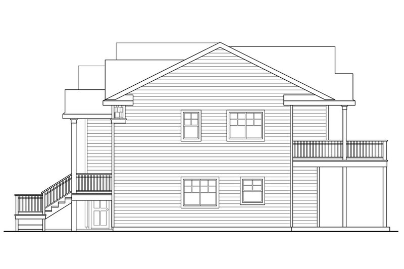Home Plan - Exterior - Other Elevation 1 for Craftsman House Plan #124-825 - 2 bed, 3 bath