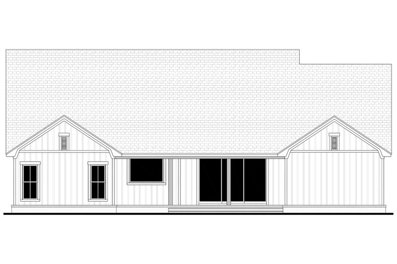 Dream House Plan - Exterior - Rear Elevation for Ranch House Plan #430-302 - 4 bed, 3.5 bath