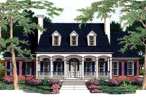 Southern Exterior - Front Elevation Plan #406-189