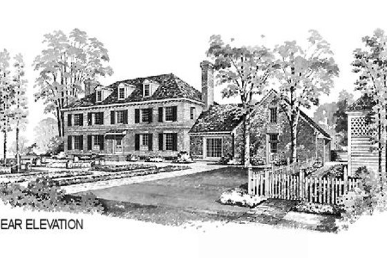 Exterior - Other Elevation for Colonial House Plan #72-331 - 3 bed, 3 bath