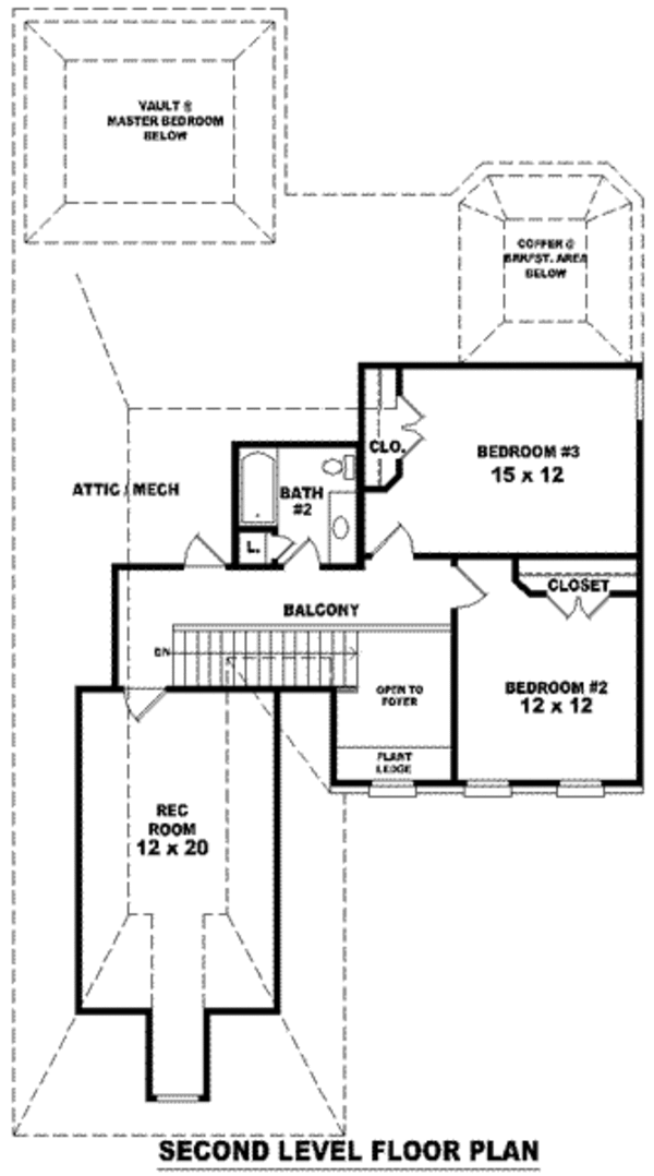 European Floor Plan - Upper Floor Plan #81-823