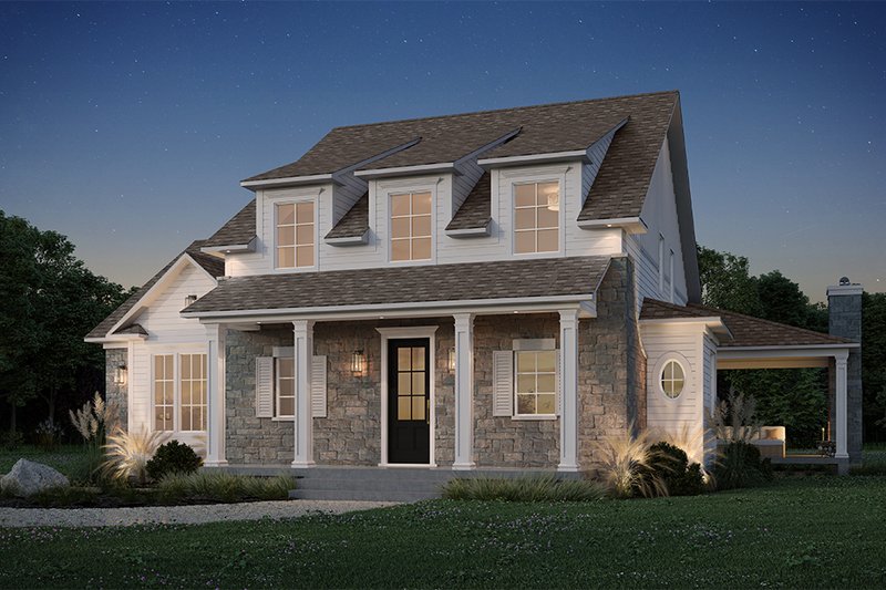 Architectural House Design - Exterior - Front Elevation 3 for Classical House Plan #23-2839 - 3 bed, 2.5 bath