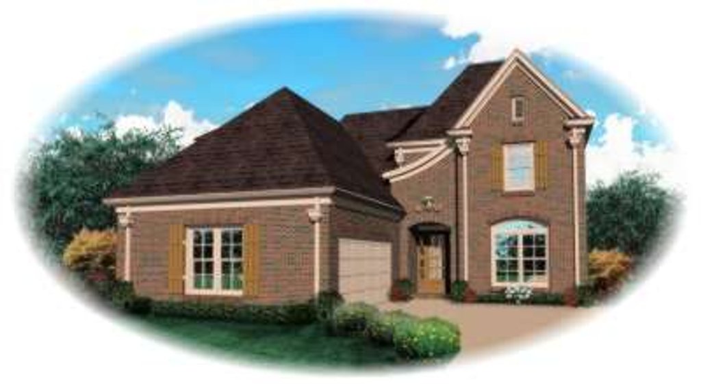 Exterior - Front Elevation 2 for European House Plan #81-936 - 3 bed, 2.5 bath