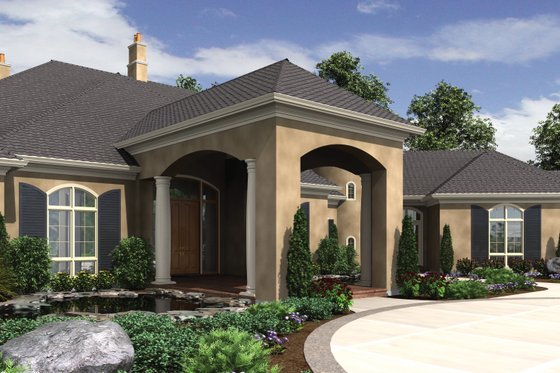 Exterior - Front Elevation 3 for European House Plan #48-624 - 8 bed, 6.5 bath