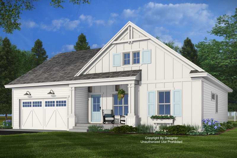 Architectural House Design - Exterior - Front Elevation 6 for Country House Plan #51-1558 - 2 bed, 2 bath