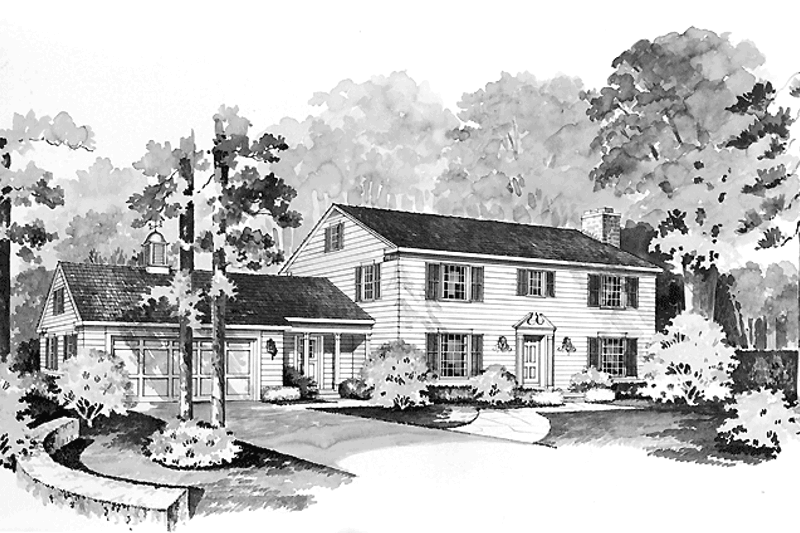 Home Plan - Colonial Exterior - Front Elevation Plan #72-499