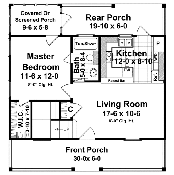 Architectural House Design - Traditional Floor Plan - Main Floor Plan #21-420