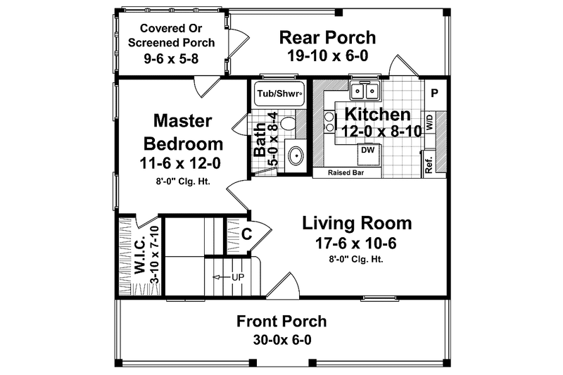 Dream House Plan - Floor Plan - Main Floor for Traditional House Plan #21-420 - 3 bed, 2 bath
