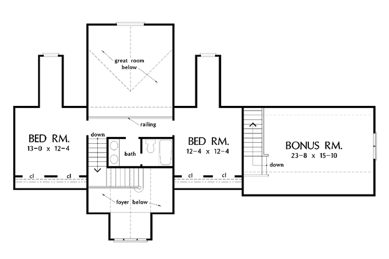 Home Plan - Floor Plan - Upper Floor for Traditional House Plan #929-453 - 4 bed, 3.5 bath