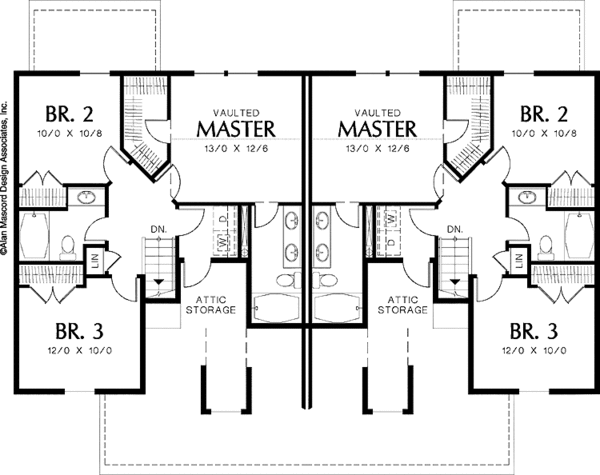 Home Plan - Colonial Floor Plan - Upper Floor Plan #48-817