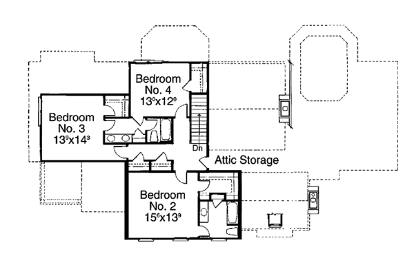 House Plan Design - Classical Floor Plan - Upper Floor Plan #429-190